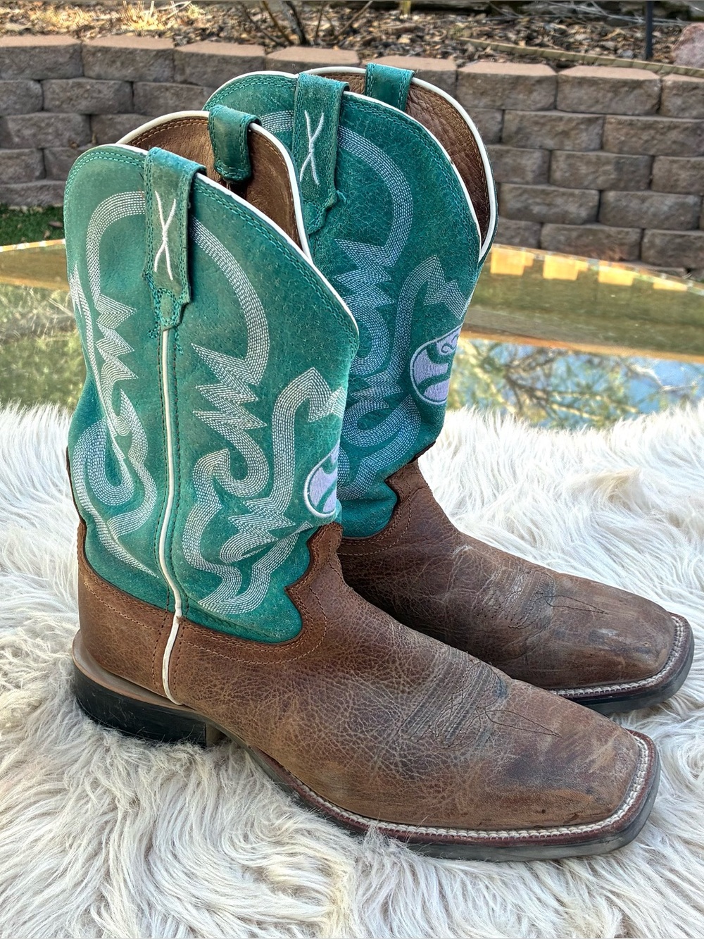 Twisted X Mens Hooey Western Square Toe Cowboy Boots Sz 10.5D